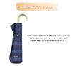 World Party Parasol Folding Umbrella Navy 50cm Ladies Umbrella with Bag Blackout Ribbon Border Mini (Wpc.) 801-203NV