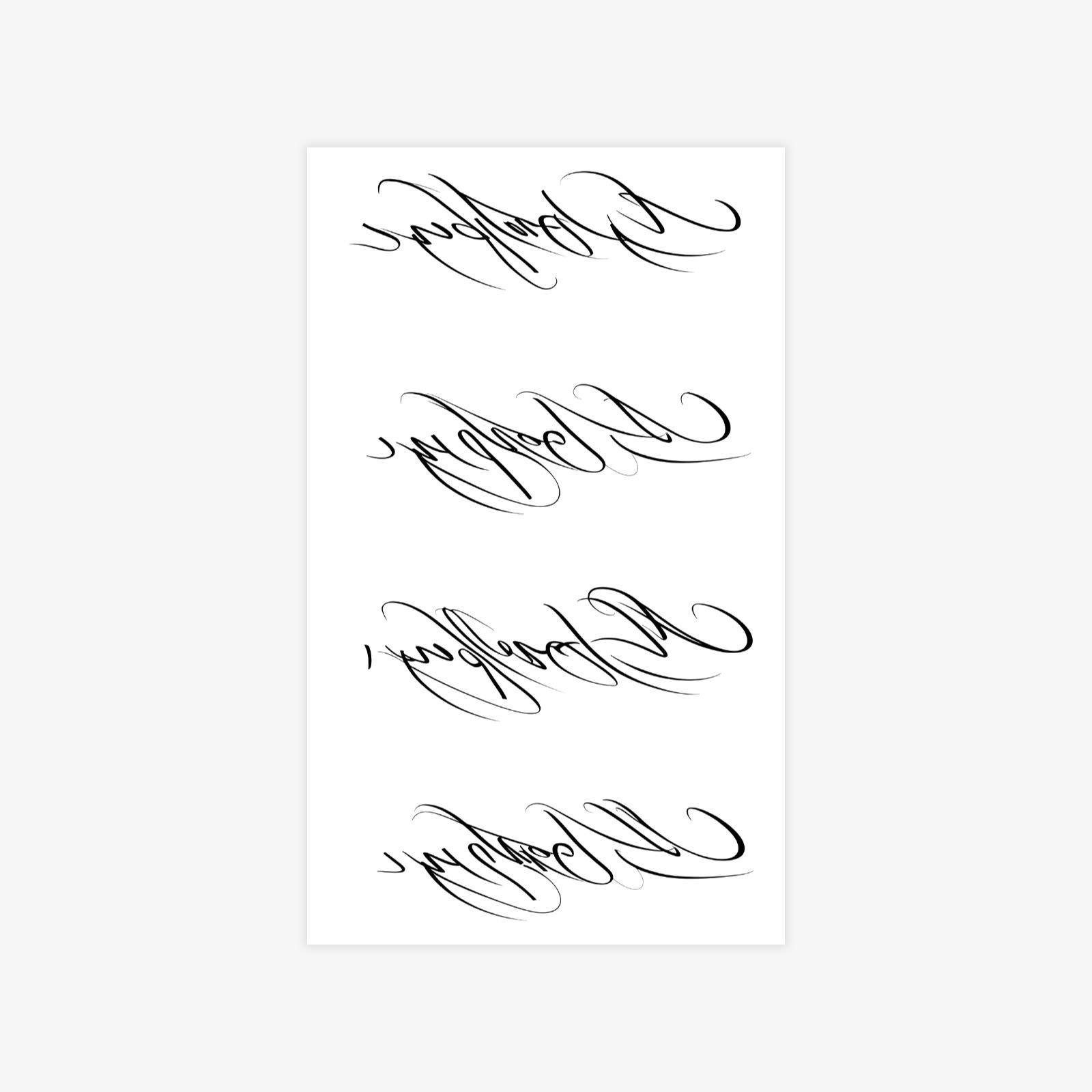 Advanced Sense, Personality, Domineering, Dark English Short Sentences, Tattoo Stickers 9*15