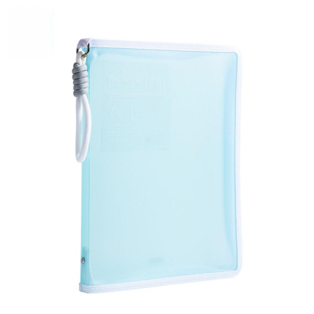 Transparent Colored File Bag A4 Zipper Handbag Gifts Test Paper Storage Bags