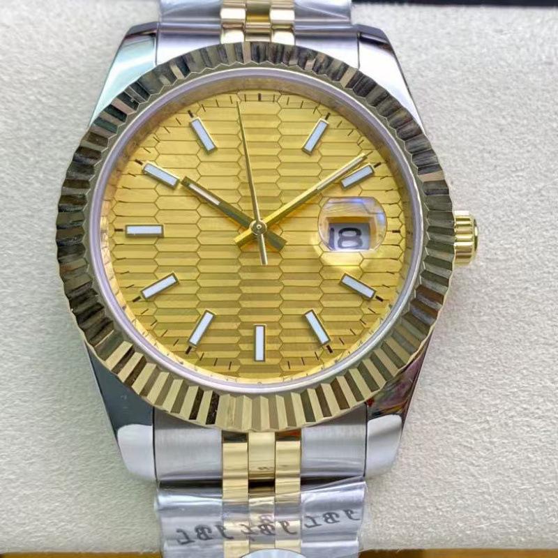 Orologio da uomo automatico Lao Jia Hao Shi 41mm con data, quadrante a quadri e design casual alla moda.