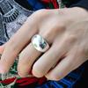 Trendy Smooth Surface Platinum Plated Big Ring Unisex Women Men  Wholesale Never Fade Drop Shipping