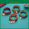 Holiday Jewelry Threepiece Christmas Santa Snowman Bead Bracelets For Women