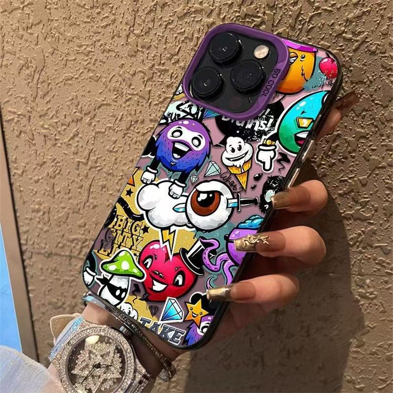 Graffiti Elf Apple 16 Phone Case 15promax Color Silver 14pro/13 Frosted 12/11/78/xs Anime