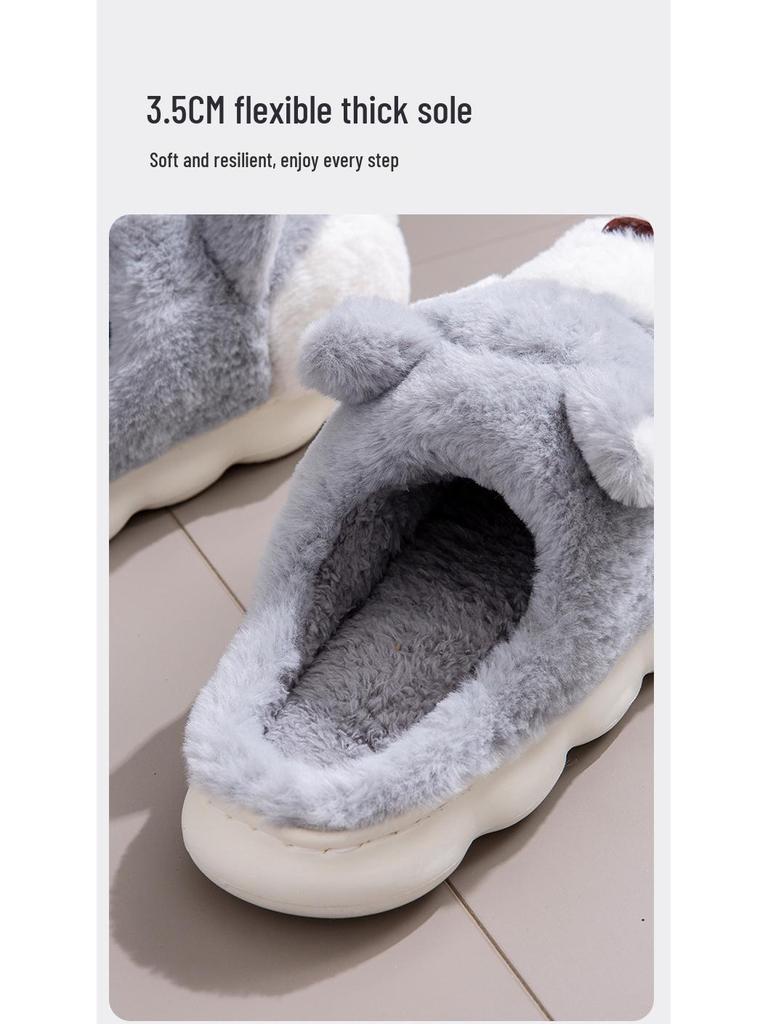 Pánské zimní 2024 teplé plyšové domácí pantofle