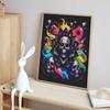 Halloween 5D Colorful Skull Diamond Painting Kit Full Drill Art Craft Home Decor Aesthetic Room Wall Decoration DIY Rhinestone Gift