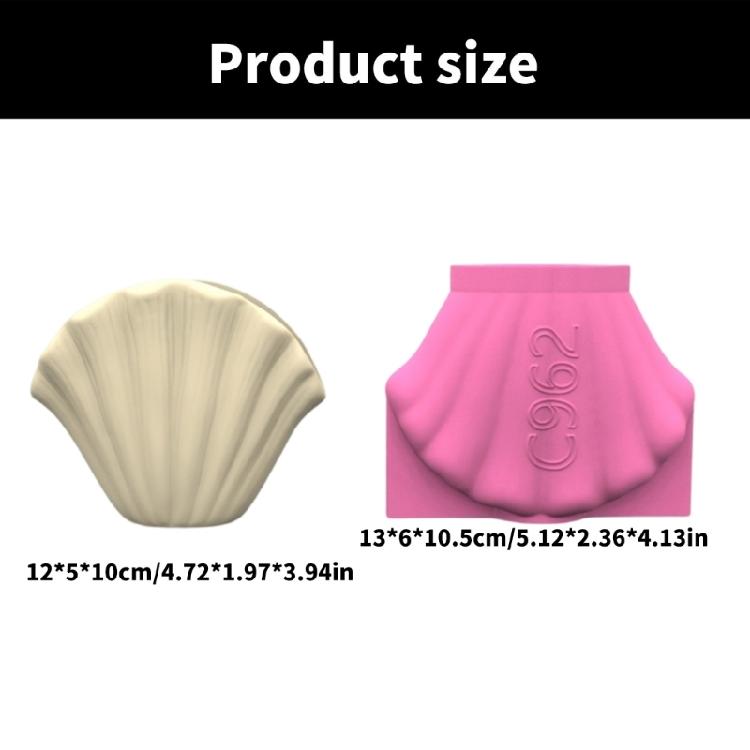 Easy to Use Silicone Concrete Mould Shell Shape Resin Vases Moulds Pen Holders Molds for Making Succulent Plant Pots