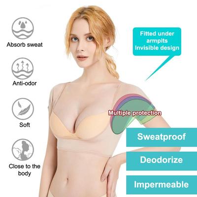Camiseta Formato Almofadas de Suor Laváveis Almofadas de Suor para Axilas Reutilizáveis Protetores Absorventes de Perfume para Axilas Escudo Desodorante para Mulheres Meninas