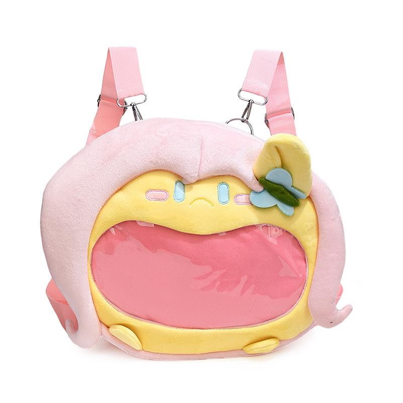 

My Little Pony Fluttershy Transparent Bag Plush Backpack Cute Shoulder Casual Kawaii Large Capacity Backpack for Girls Gifts