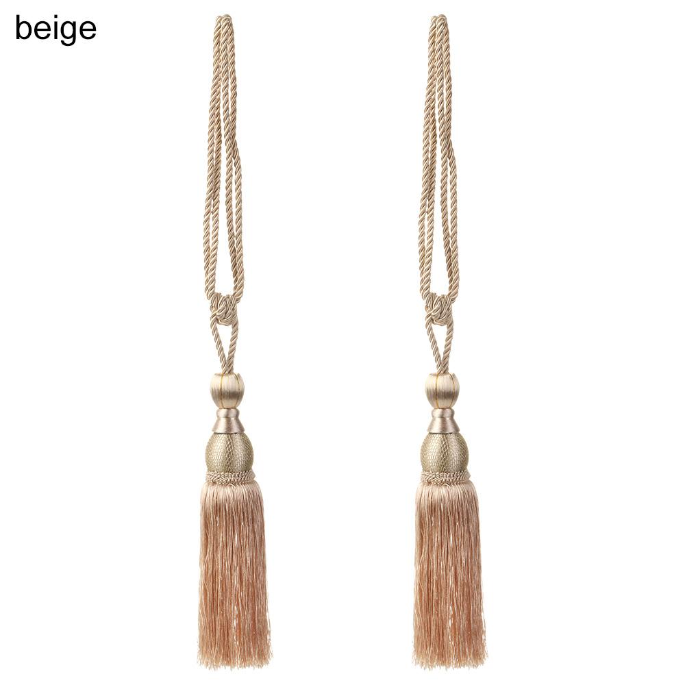 1 Pair Home Decor Large Modern Tassel Curtain Rope Holder Strap Tie Backs Braided Tiebacks