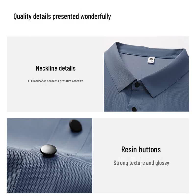 ROMON Men's Ice Silk Business Casual Polo Shirt