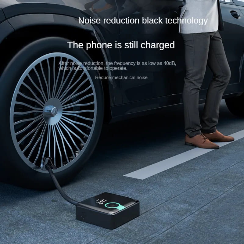 Tragbare Hochleistungs-Hand-Luftpumpe mit intelligentem Digitaldisplay, kabellos und kabelgebunden, geeignet für Autos, Motorräder, Fahrräder, Heimgebrauch