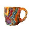 New Natural Resin Mineral Crystal Coffee Cups Colorful Large-Capacity Agate Crystal Cups Household Necessities