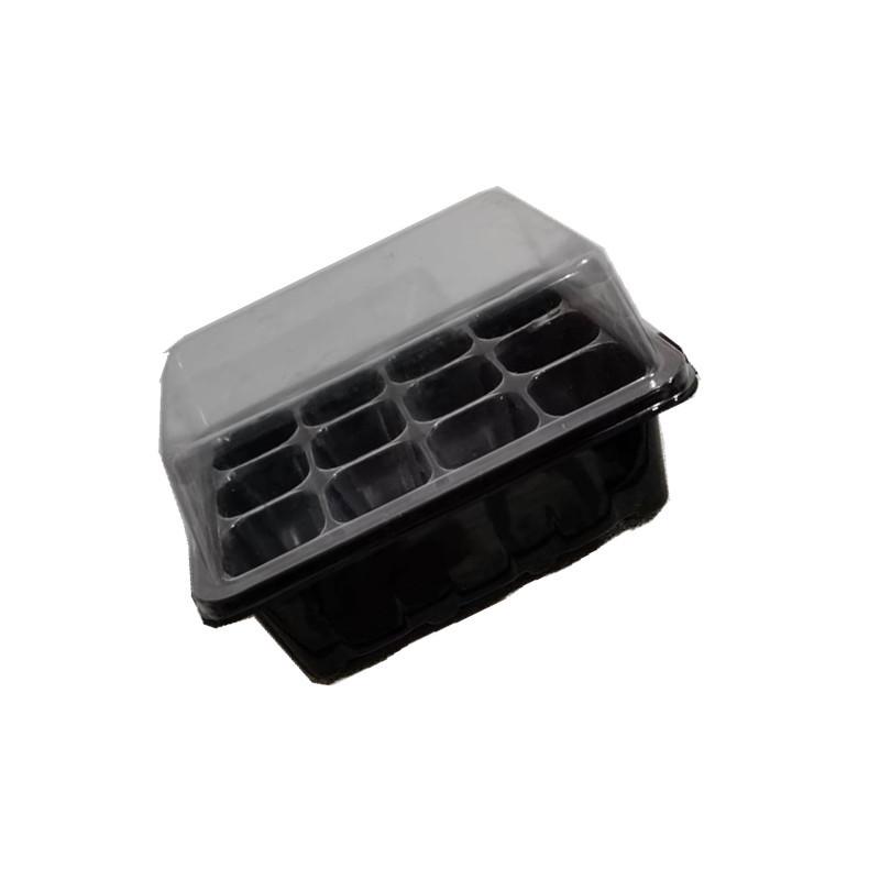 Gardening Seedling Tray Set: 6-Hole & 12-Hole Trays with Air Vents and Switchable Lids - 3 Pieces