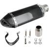 Exhaust Muffler Carbon Fiber 1.52 Inlet with Removable DB Killer for Street and Sport Motorcycles and Scooters Featuring 3851mm