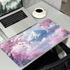 Dreamy Pink Sakura Mount Scenery Art Large Extended Mouse Pad NonSlip Rubber Base With Stitched Edges For Gaming And Office Use