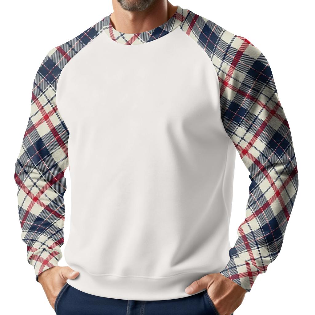 Men's Christmas Raglan Crewneck Fleece Sweatshirt