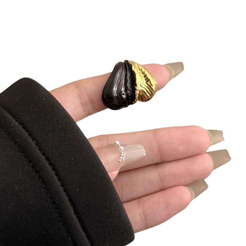 Unregelmäßiger Wassertropfen Offener Ring für Damen Verstellbarer Gebogener Öffnungs-Fingerring Zubehör Einzigartiges Festival-Accessoire