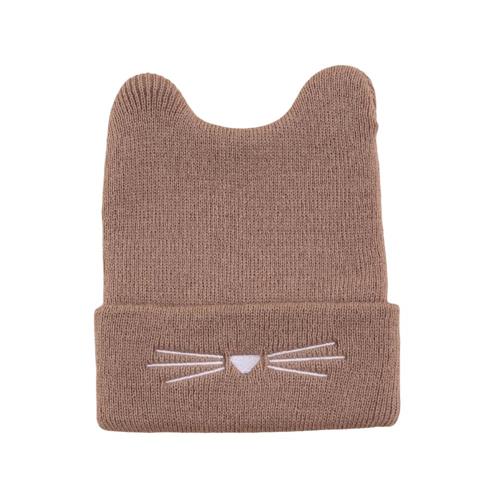 Keep Warm Kids Knitted Hat Cat Ear Winter Cap Cute Beanie Hat Children