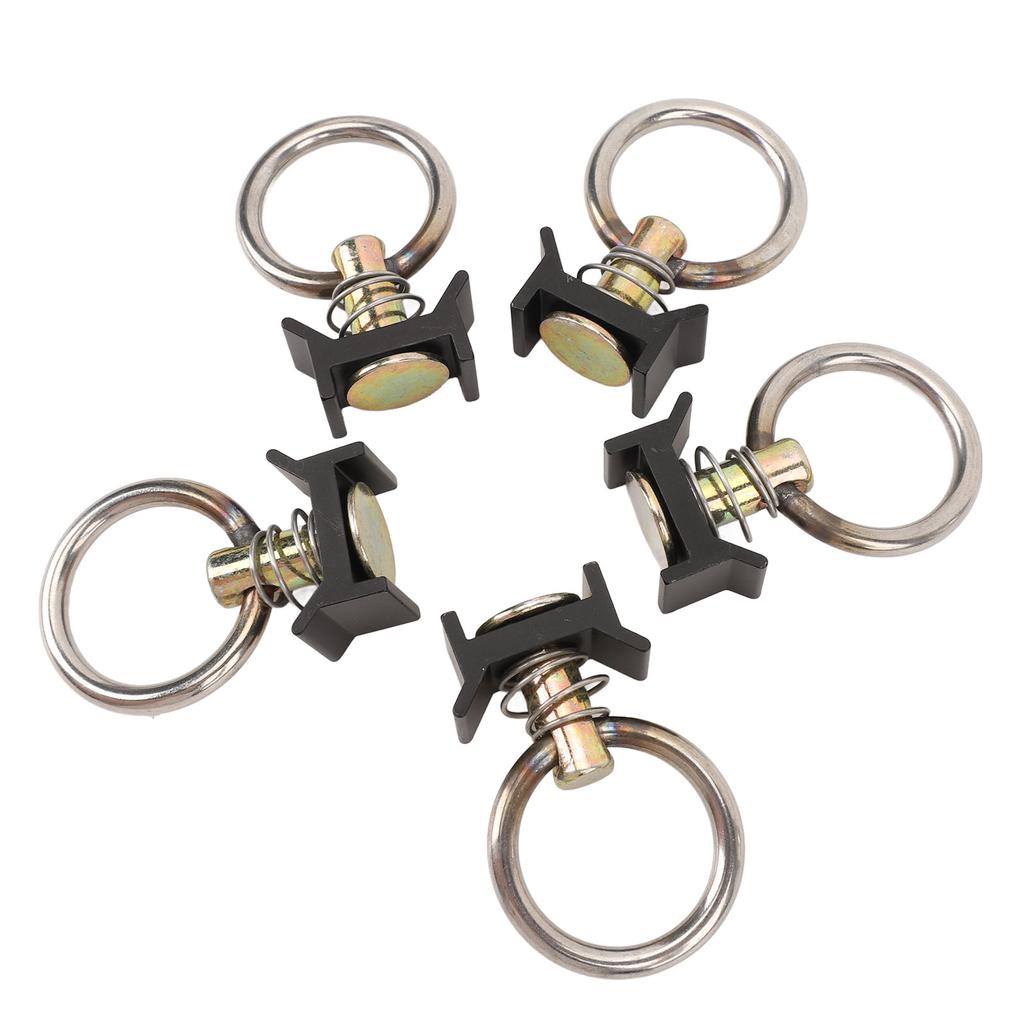 5 Stück L-Schiene Zurrpunkt Einzelner Bolzenbeschlag Vielseitiger Sicherer Befestigungspunkt Zurrpunkt Befestigungshaken für LKW-Ladefläche