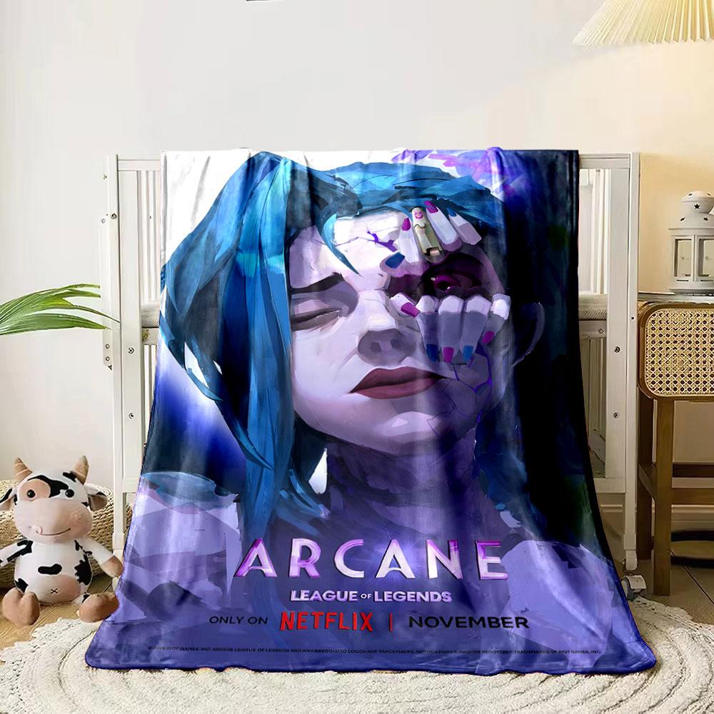 An abstract, dynamic blue-hued portrait with vibrant strokes and motion. for all seasons blanket lunch break throw gift 80cm x 120cm