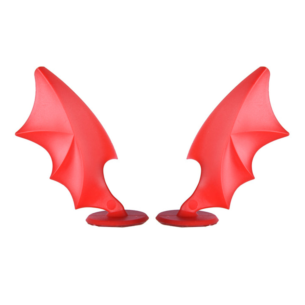 

2 шт. украшения для мотоциклетного шлема резиновые крылья дьявольского рога с присосками декор для шлема для мотоциклетного головного убора аксессуары красный