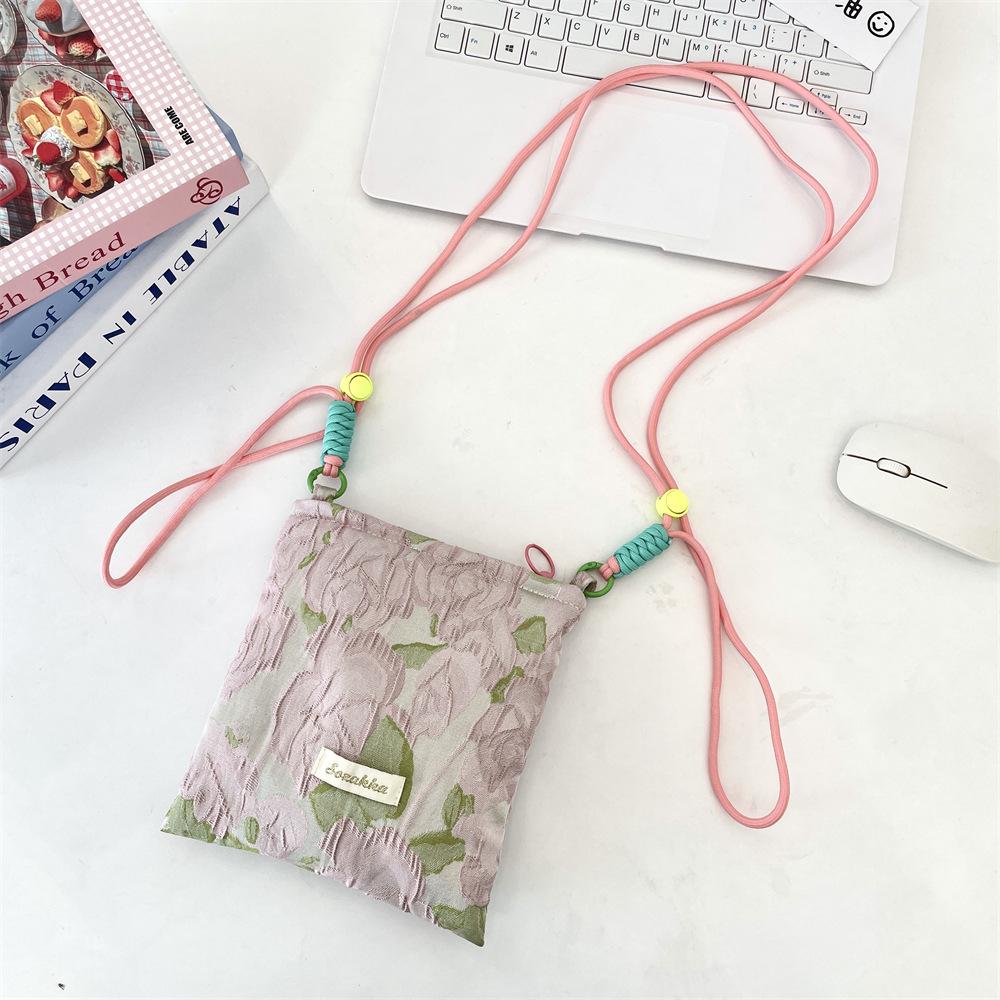 Spring and Summer New Colorful Butterfly Mobile Phone Bag Sundries Storage Shoulder Crossbody Bag Sweet Adjustable Pouch