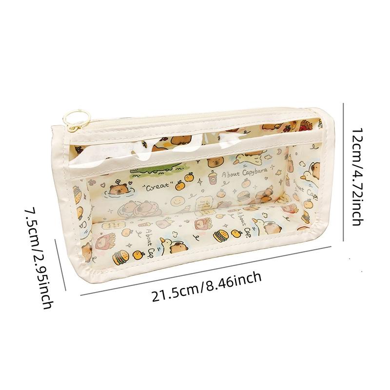

Capybara Pencil Bag Large Capacity Pencil Storage Bags Students Pen case Stationery Organizer Multi-Functional Makeup Bag