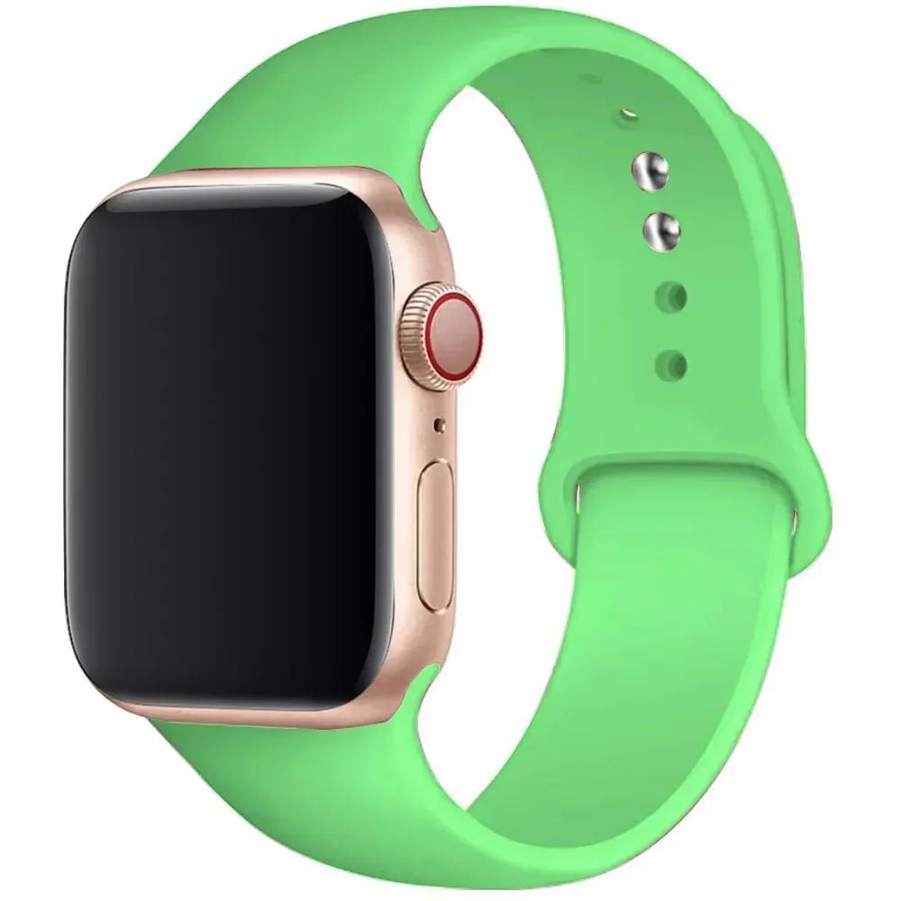 Silicone Band For Apple Watch Strap 44mm 45mm 40mm 41mm 42mm 45 Mm Sport Bracelet Iwatch Series 8 7 6 5 4 3 SE 9 Ultra 2 49mm