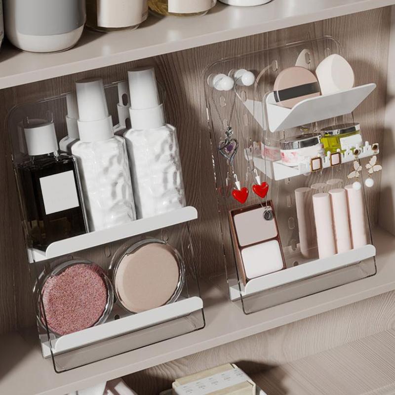 Mirror Cabinet Storage Box Storage Rack Three-Layer Cosmetics Acrylic Rack Bathroom Toilet Lipstick Dressing Table Jewelry Rack
