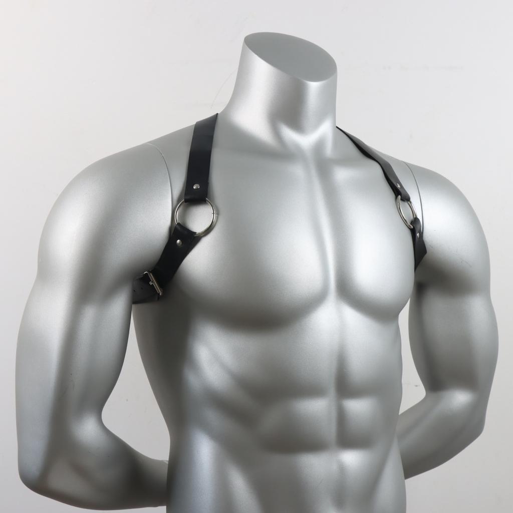 Men's Harness Belt Costume PU Leather Body Chest for Men Sexy Punk Body Harness Belt Adjustable Buckle Clothes Nightclub Cosplay