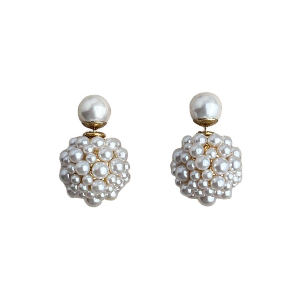 South Korea's New Trendy Pearl Stud Earrings 1111 Spring and Summer Mini Temperament Versatile Earrings Light Luxury Retro High-end Earrings