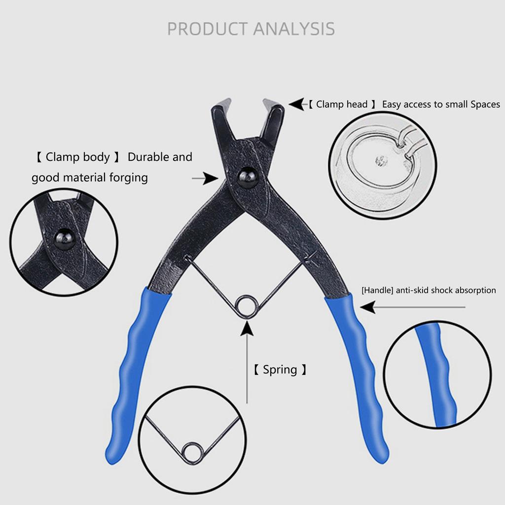 Heavy-duty Cylinder Snap Ring Pliers Internal Ring Remover Retaining Circlip Pliers 90 Degrees Bending Pliers Long Nose