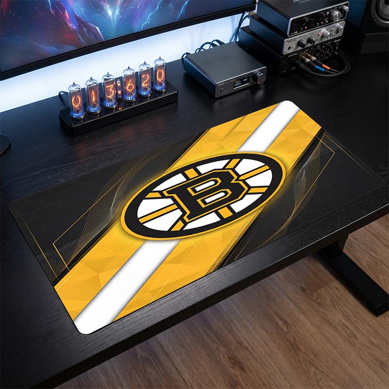 Boston Bruins Pattern Mousepad Anti?Slip Rubber Desk Pad For Gaming Working Desktop Decoration