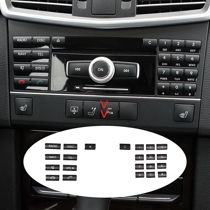 Autocolante decorative pentru panou CD pentru control central al mașinii, autocolante ABS pentru Mercedes Benz Clasa C/E W204 W212 GLK CLS 2012-2013