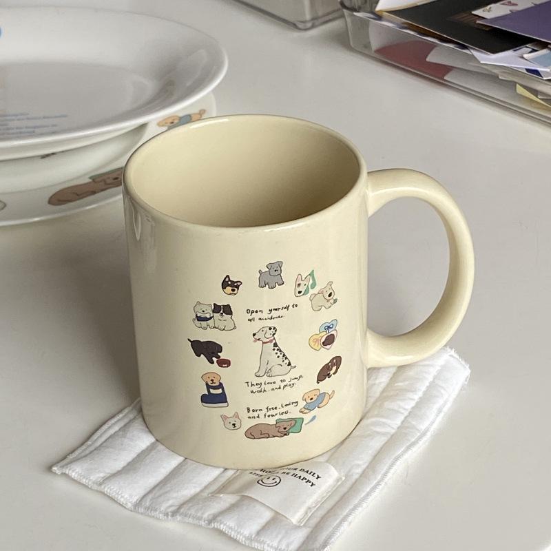 The Puppy Told Me To Drink More Water, The Clock Puppy Atmosphere Repair Hook Ceramic Cup Coffee Cup Gift