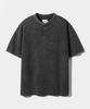 Dimiteulibeullaeg Asi Essential Waffle Henley Neck Short Sleeve T-Shirt_Pigment Charcoal