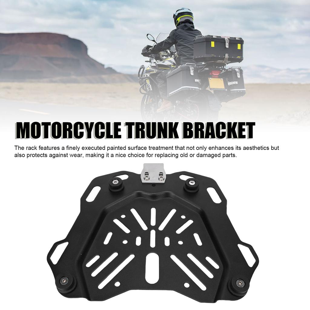 Motorcycle Rear Tail Box Base Plate Carbon Steel Universal Motorcycle Top Case Mounting Plate for 45L Trunk