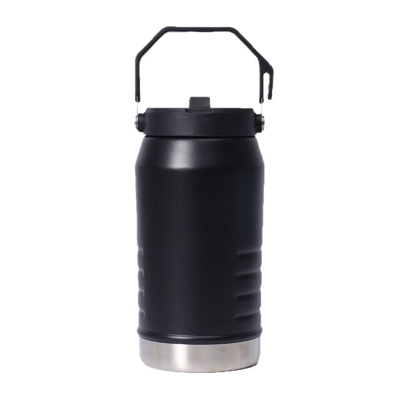 1200ml Stainless Steel Insulated Water Bottle With Handle Straw Outdoor Hiking Travel Sports Use