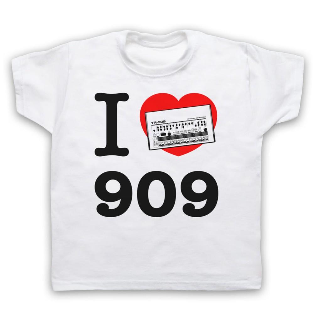 

I Love 909 Machine Dance House Techno Hip Hop Music Kids Childs T-Shirt XL