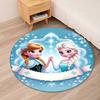 Alfombra Redonda Impresa de Elsa Alfombra para Silla Alfombra de Área Felpudos de Entrada, para Silla de Oficina Sala de Estar Dormitorio Cocina.