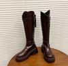 Autumn and winter new small long boots but knee thick soles to increase height women's fashion boots do not drop the knight boots