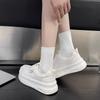Mesh Shoes Women's Breathable Mesh Leather Platform White Shoes Summer New Single Mesh Sports Board Shoes Women