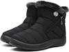 ZUSERIS Short Snow Warm Fleece Warm for Cotton Shoes Women's Boots, Water-Repellent, Non-Slip, Lightweight, Lining, Winter, Casual,