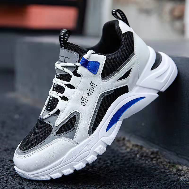 Men's shoes spring new men's sports shoes low-top contrasting shoes breathable running shoes