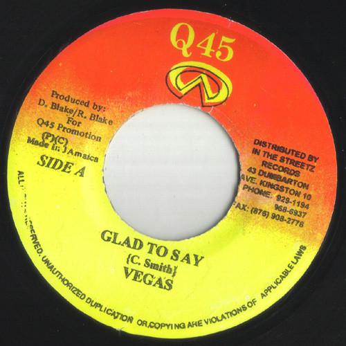 

7inch Record MR. VEGAS - Glad To Say NONE Q45 2002 Jamaica Reggae, Ska & Dub Used