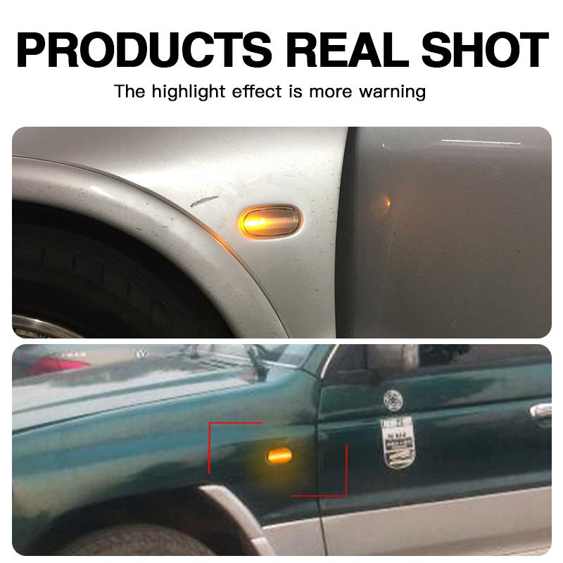 2pcs For Mitsubishi Lancer/Pajero 1998-2005 LED Dynamic Side Marker Turn Signals Plug&Play OEM#MR574781