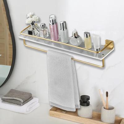 Banyo Yüzen Raf Akrilik Duvara Monte Depolama Rafı Asılı Raflar