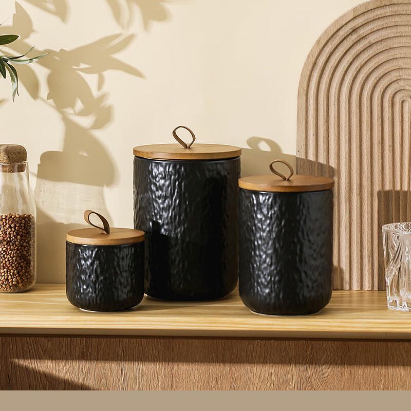 Lilang Ceramic Rock Pattern Storage Jars
