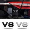 3D Metal V6 V8 Car Emblem for Modification - Large Displacement Rear Label Sticker