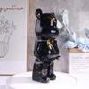 Black Gold Violent Bear Sculpture Water Transfer Resin Violent Bear Ornament Bedroom Living Room Study Decorative Piece